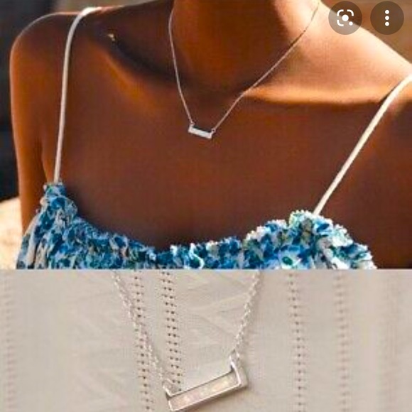 2Bandits Athens Silver Iridescent bling Bar chain - Picture 3 of 11